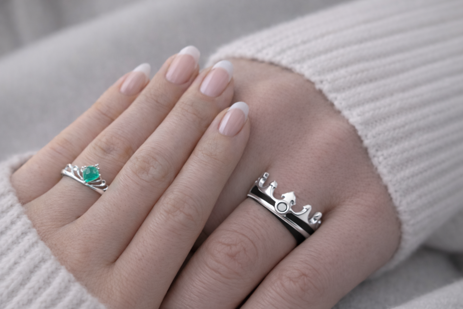 Bagues de promesse de roi et de reine