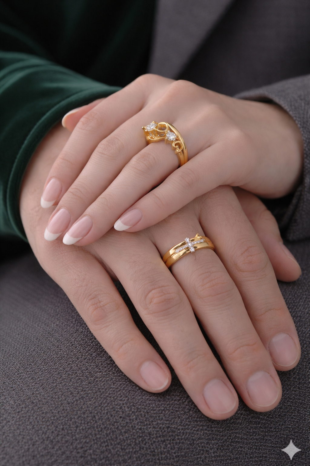 Bagues de promesse Crown