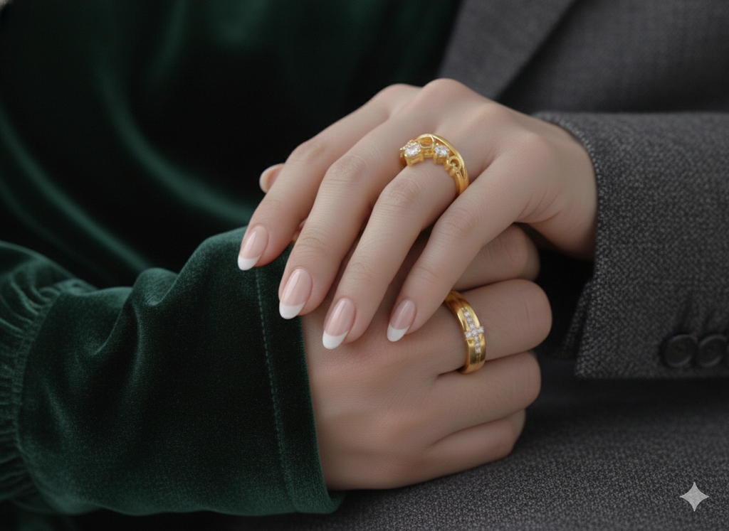 Bagues de promesse Crown