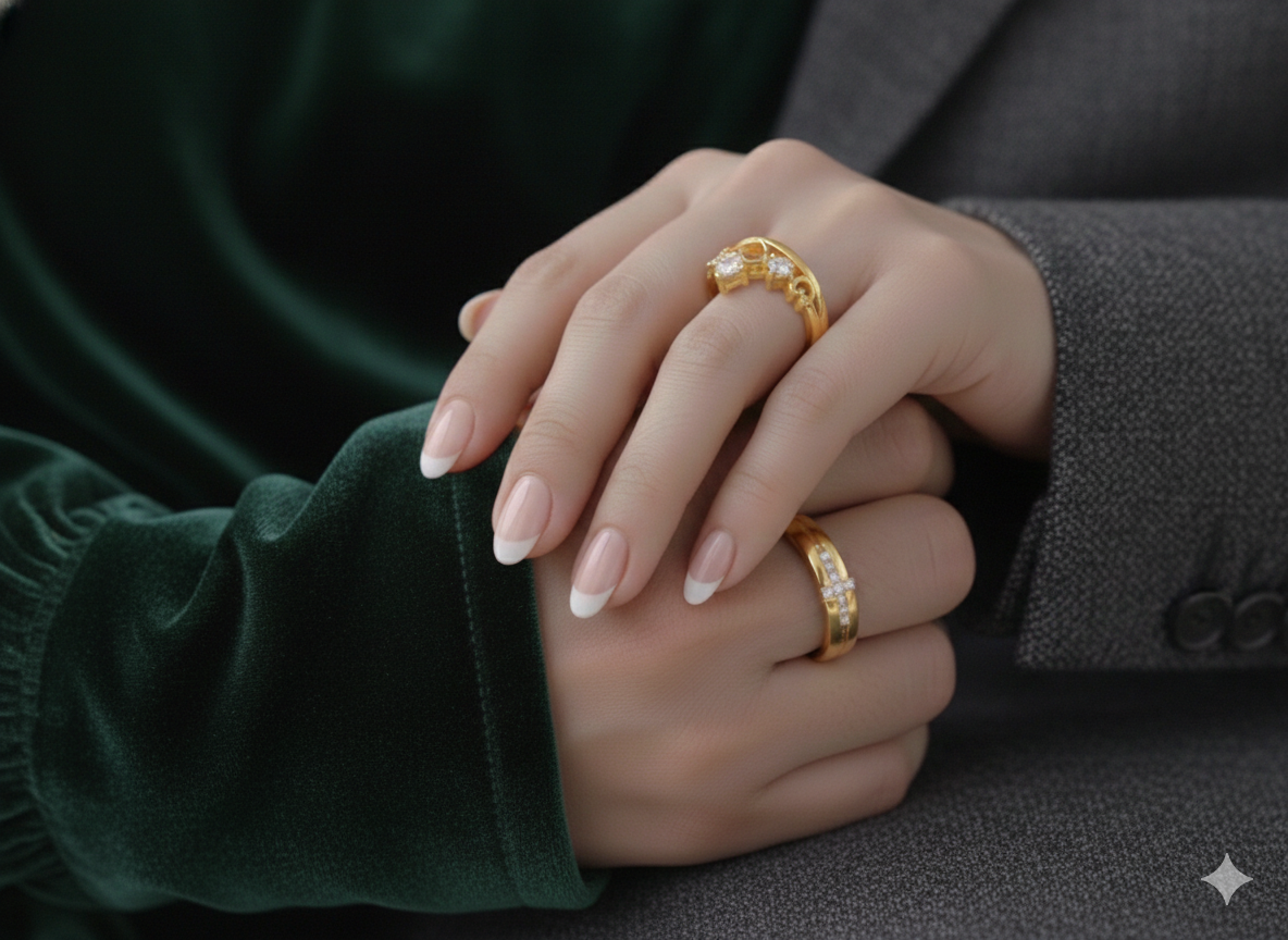 Bagues de promesse Crown