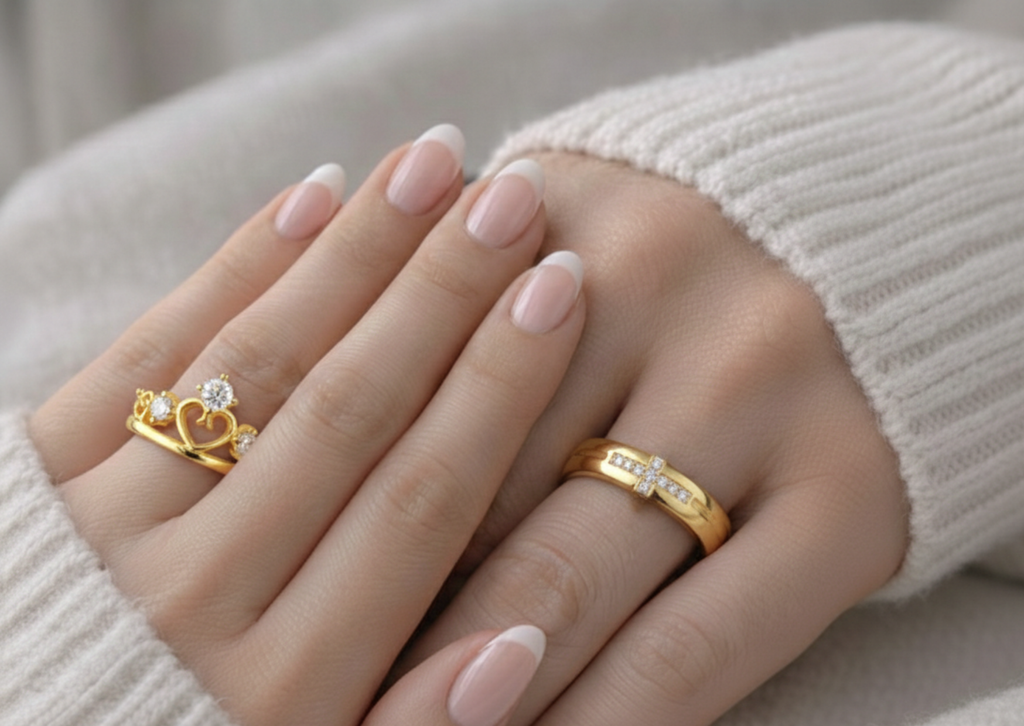 Bagues de promesse Crown