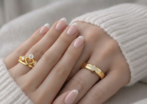 Bagues de promesse Crown